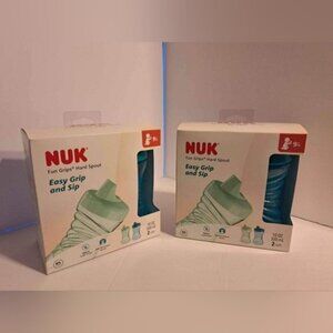 Nuk Fun Grips 4 New sippy cups 2 blue 2 green
